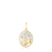 Scorpio Pendant in silver vermeil with mother-of-pearl and topazes TOUS Horoscope