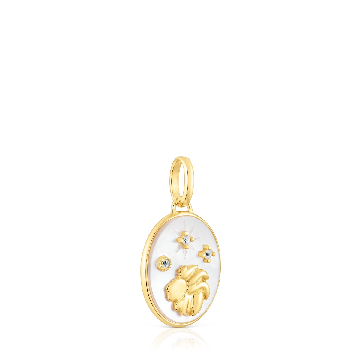 Leo Pendant in silver vermeil with mother-of-pearl and topazes TOUS Horoscope