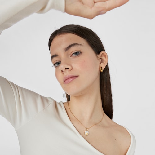 Leo Pendant in silver vermeil with mother-of-pearl and topazes TOUS Horoscope
