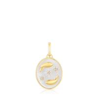 Pisces Pendant in silver vermeil with mother-of-pearl and topazes TOUS Horoscope