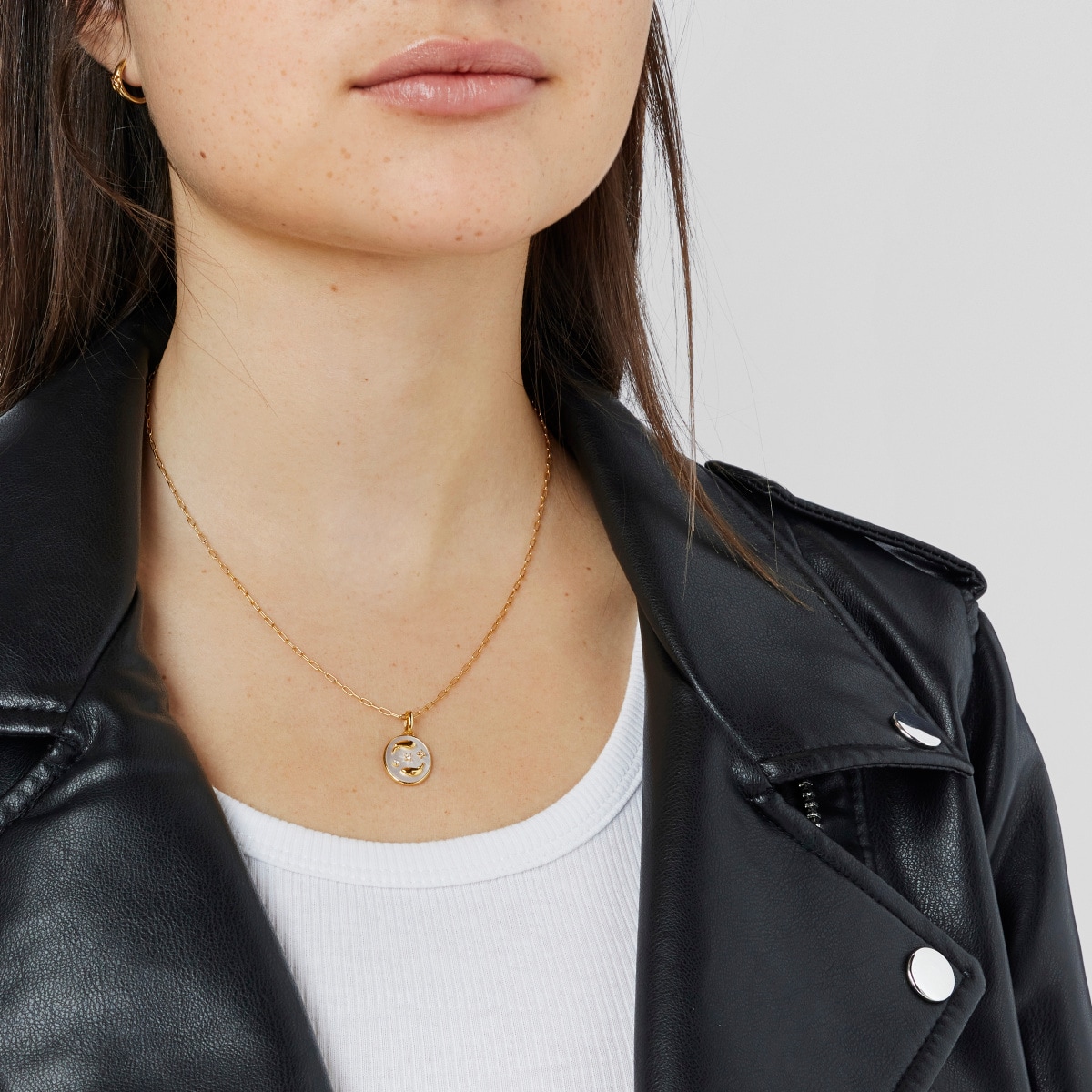 Pisces Pendant in silver vermeil with mother-of-pearl and topazes TOUS Horoscope