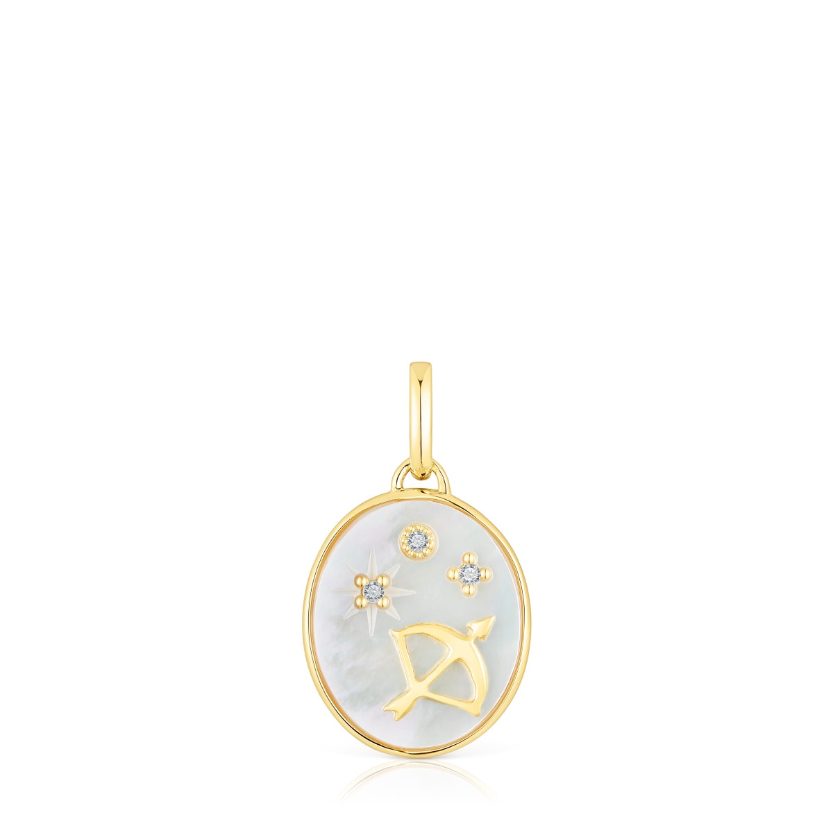 Sagittarius Pendant in silver vermeil with mother-of-pearl and topazes TOUS Horoscope