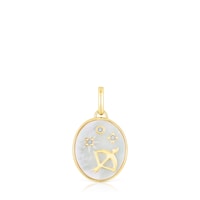 Sagittarius Pendant in silver vermeil with mother-of-pearl and topazes TOUS Horoscope