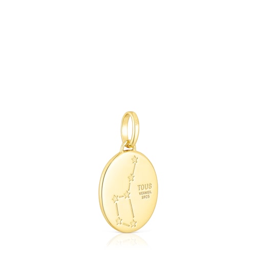 Taurus Pendant in silver vermeil with mother-of-pearl and topazes TOUS Horoscope