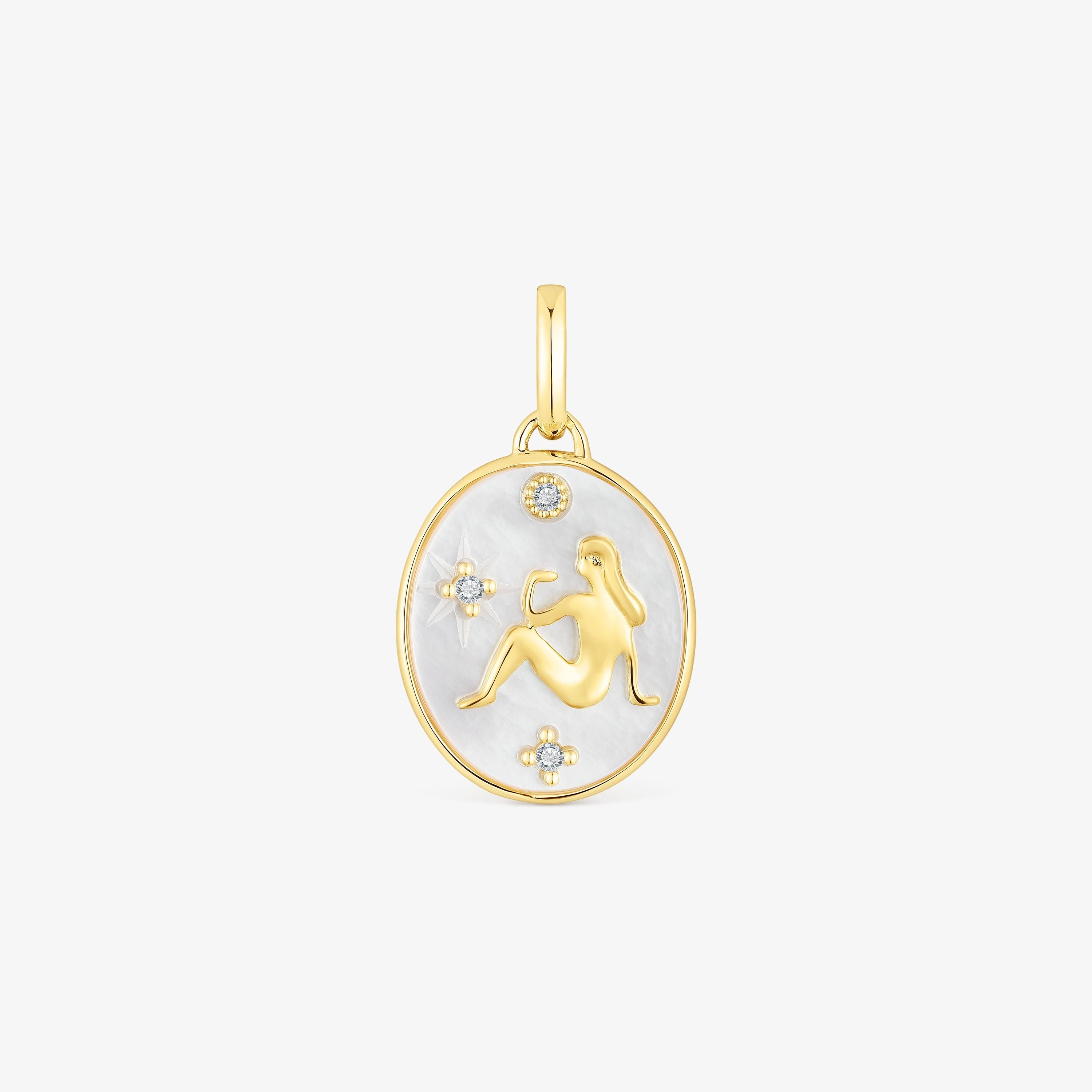 Virgo Pendant in silver vermeil with mother-of-pearl and topazes TOUS Horoscope