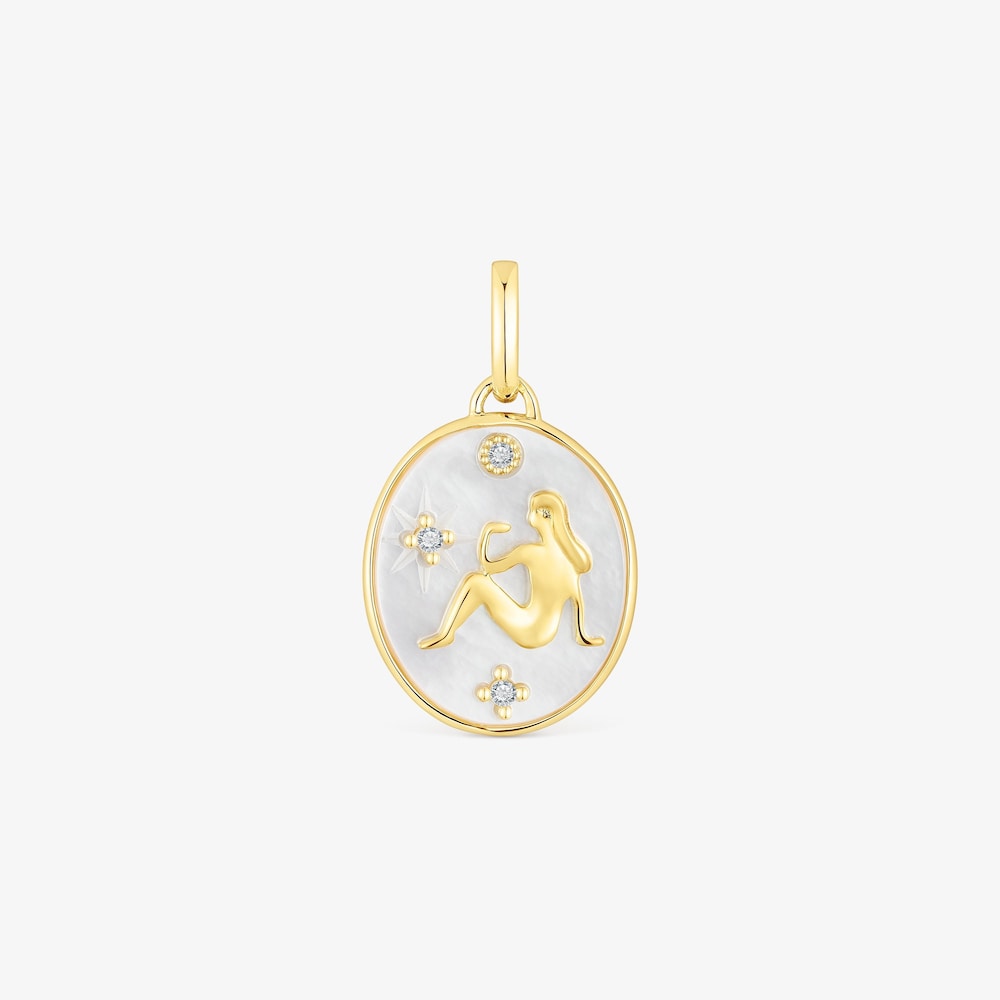 Virgo Pendant in silver vermeil with mother-of-pearl and topazes TOUS Horoscope