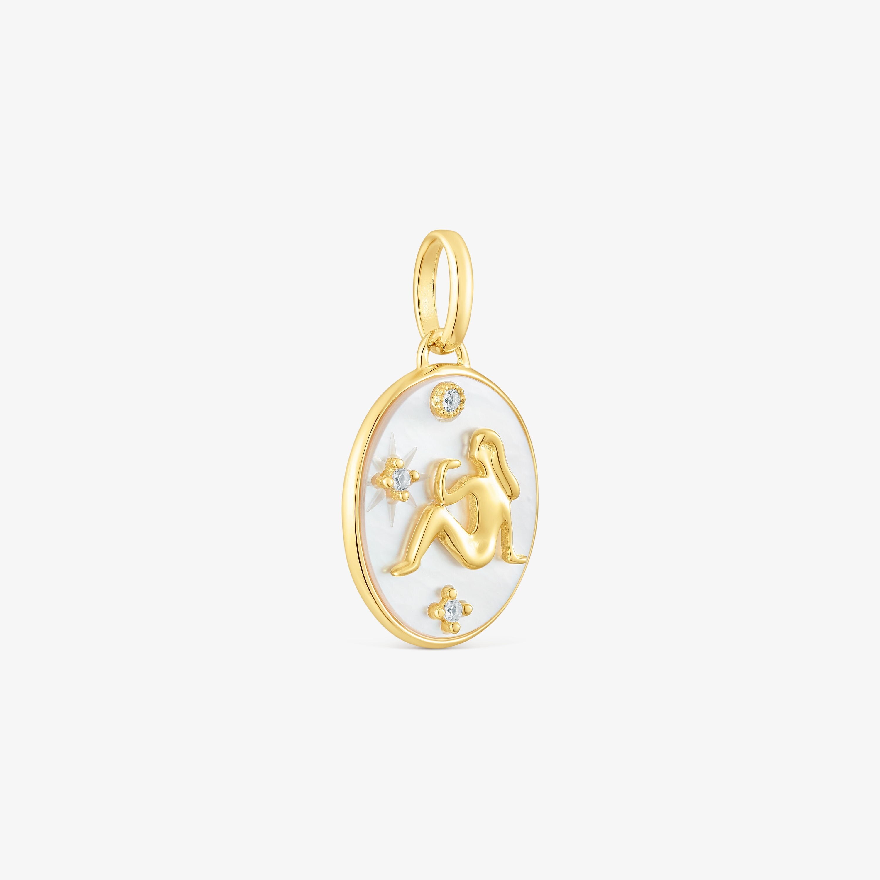 Virgo Pendant in silver vermeil with mother-of-pearl and topazes TOUS Horoscope