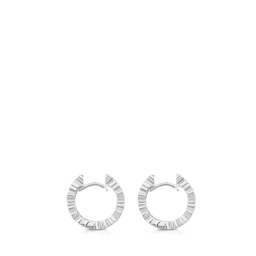 Silver TOUS Puppies hoop Earrings