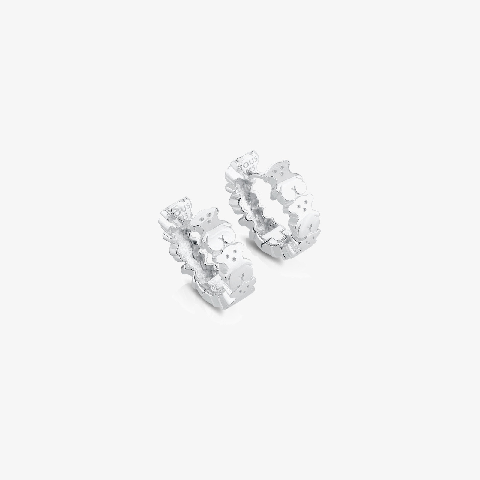 Silver TOUS Puppies hoop Earrings