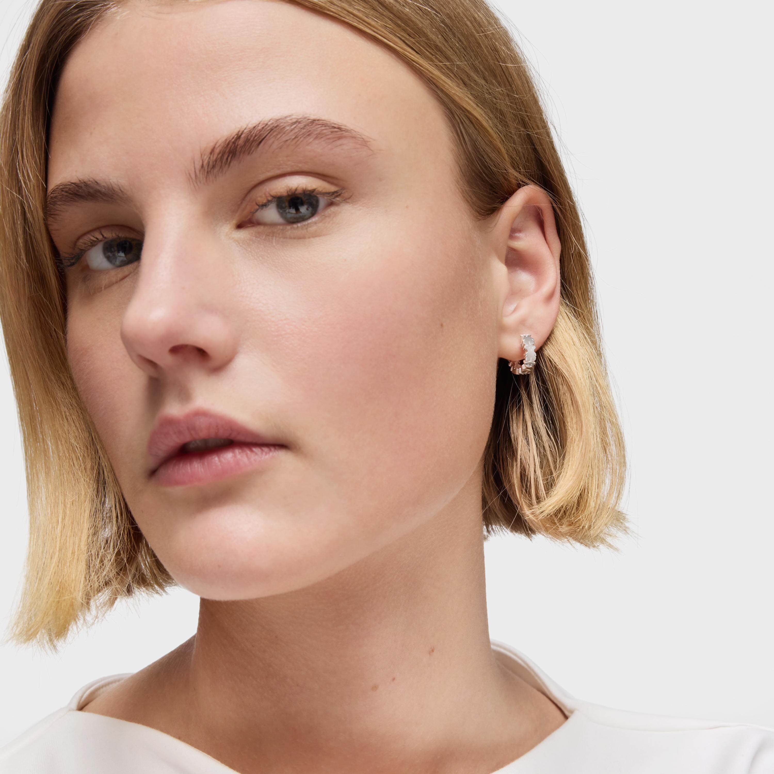 Silver TOUS Puppies hoop Earrings
