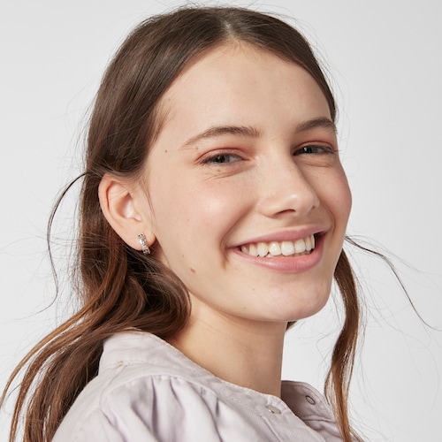 Silver TOUS Puppies hoop Earrings