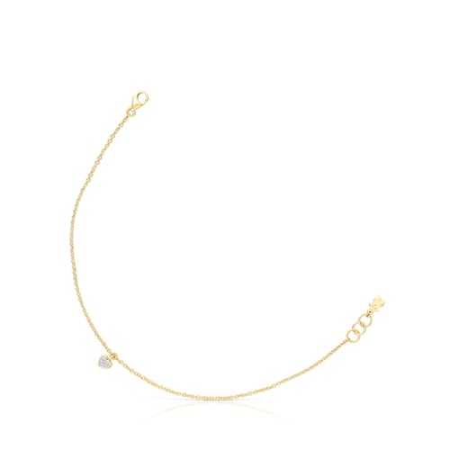 San Valentin Bracelet in gold with diamonds and a heart motif