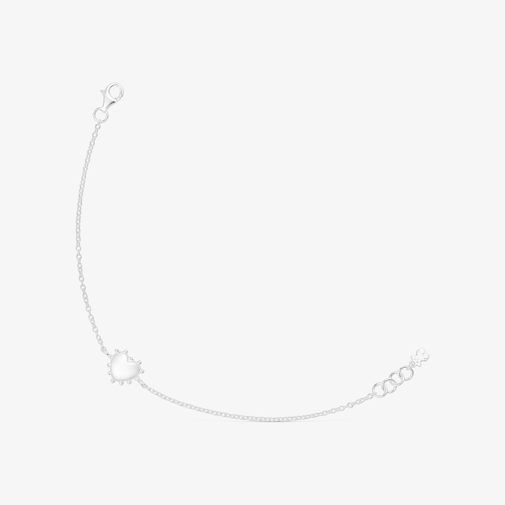 Pulsera de plata coraz&oacute;n San Valent&iacute;n