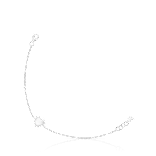 Pulsera de plata corazón San Valentín