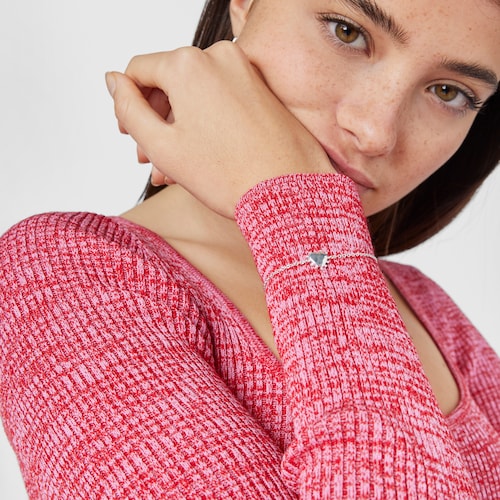 Pulsera de plata corazón San Valentín