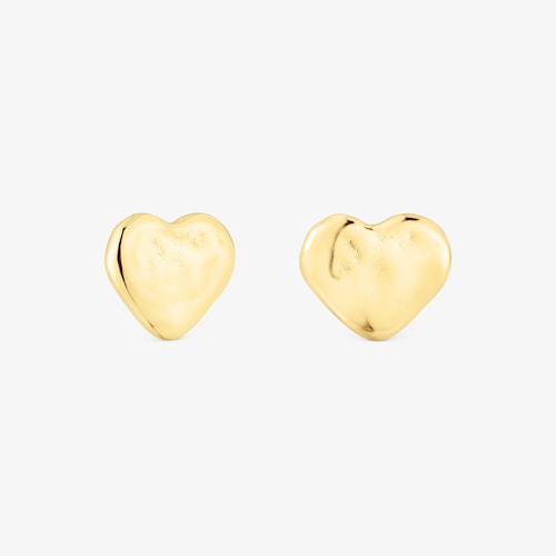 Arete de oro motivo coraz&oacute;n San Valent&iacute;n