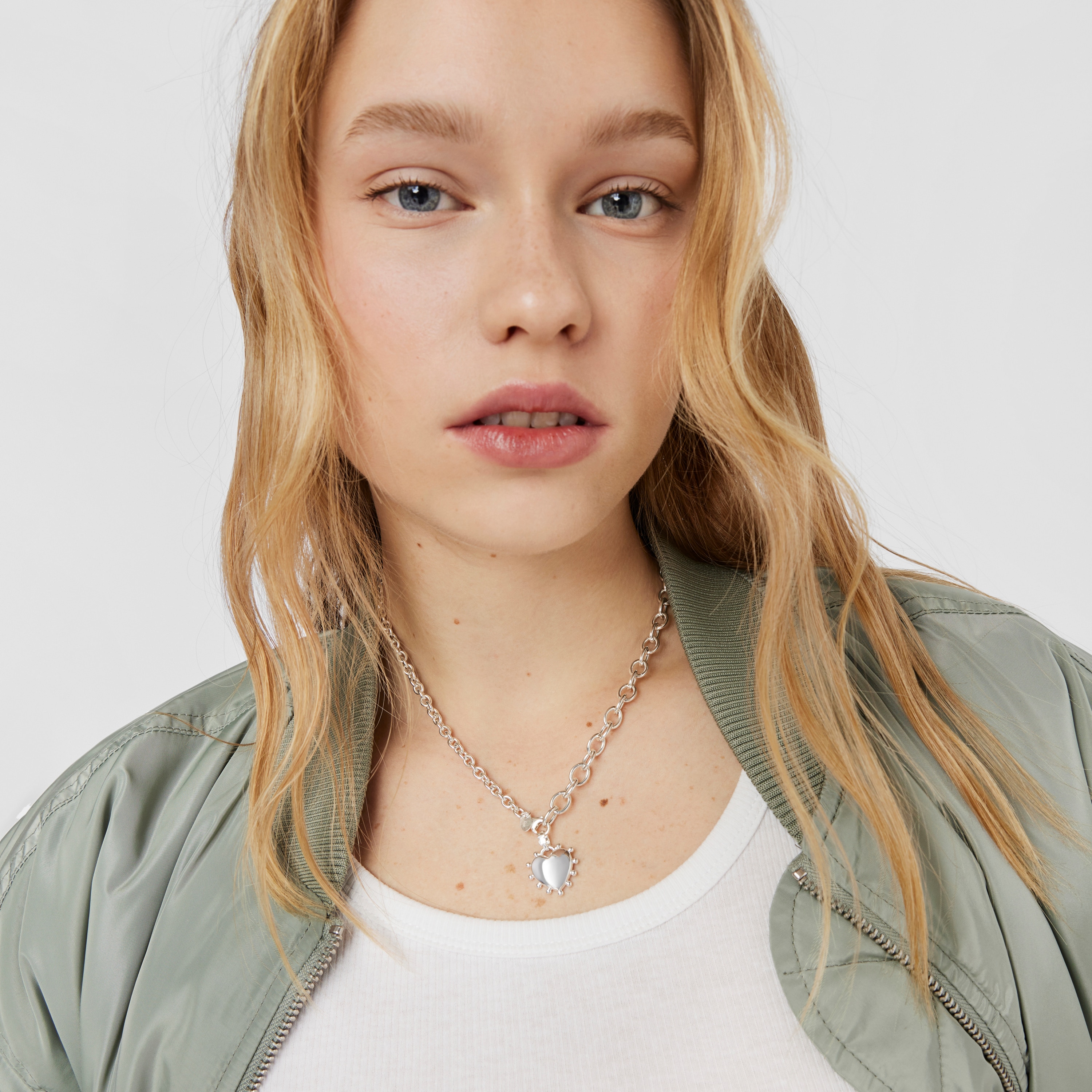 Silver heart Pendant San Valentín