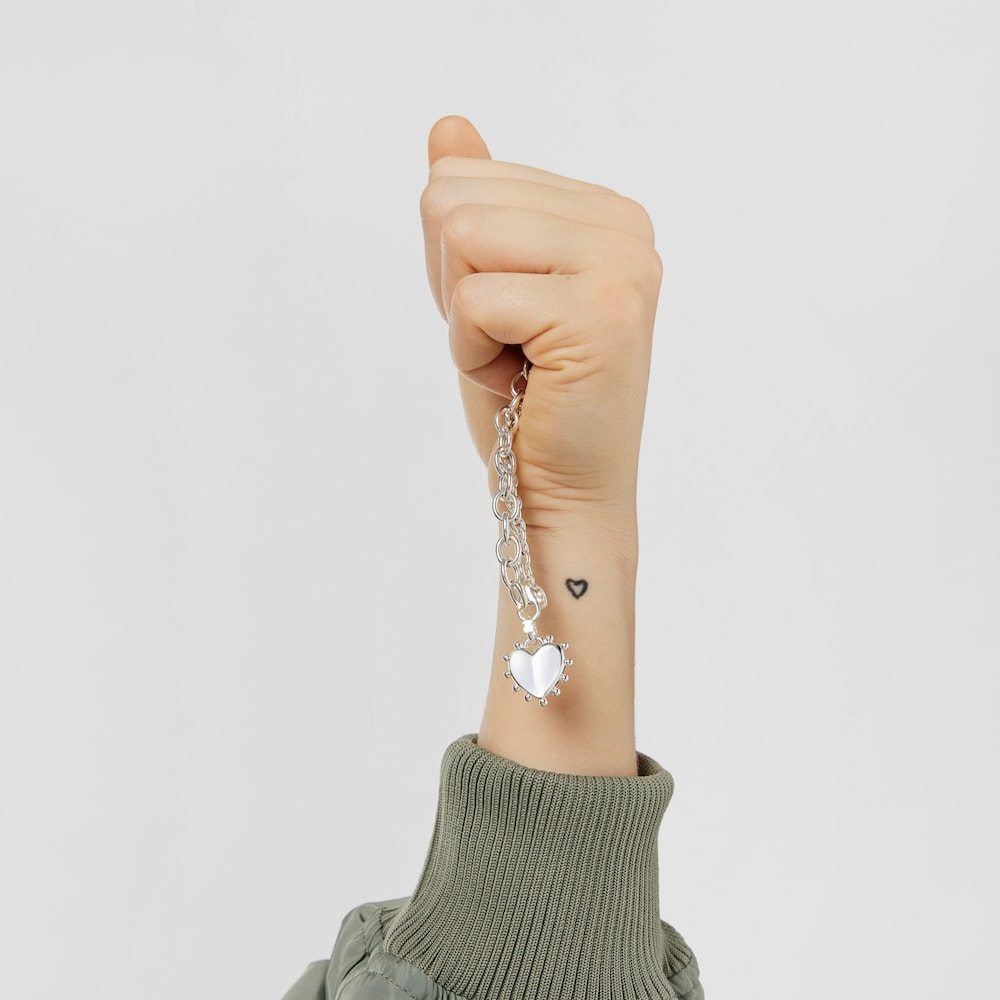 Dije de plata coraz&oacute;n San Valent&iacute;n