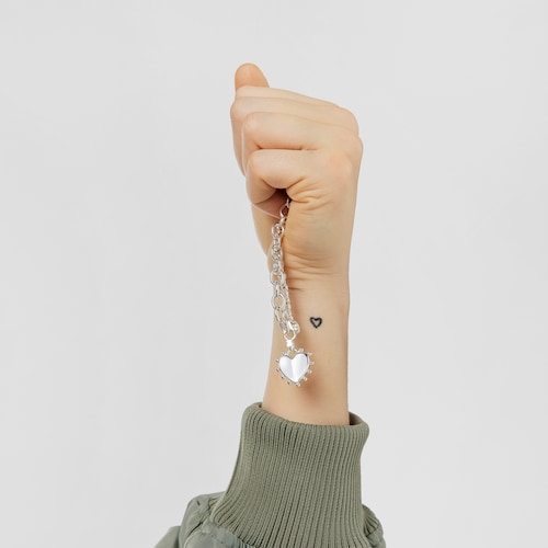 Silver heart Pendant San Valentín