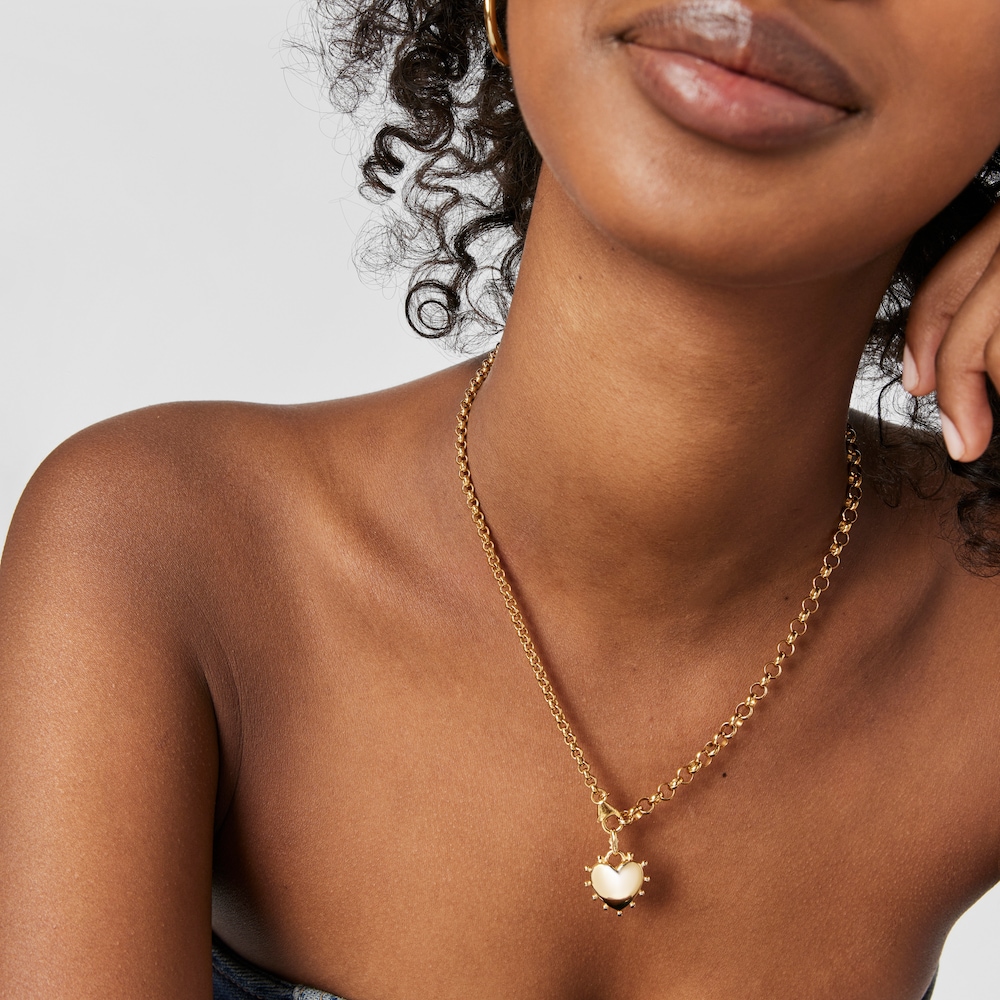 18K gold vermeil heart Pendant San Valent&iacute;n