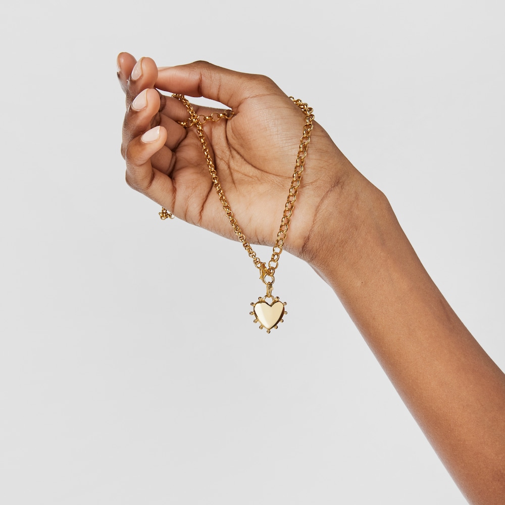 18K gold vermeil heart Pendant San Valent&iacute;n