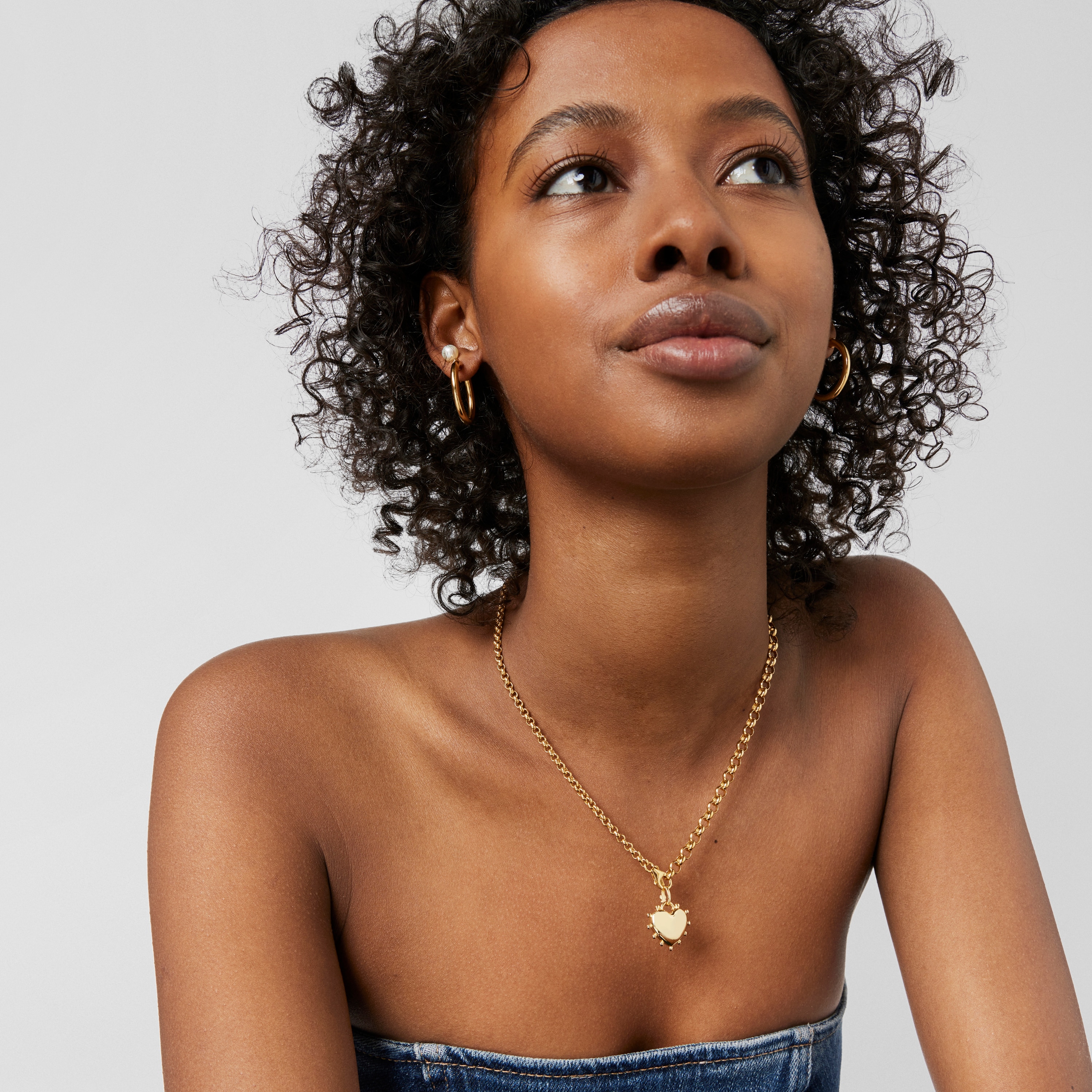 18K gold vermeil heart Pendant San Valentín