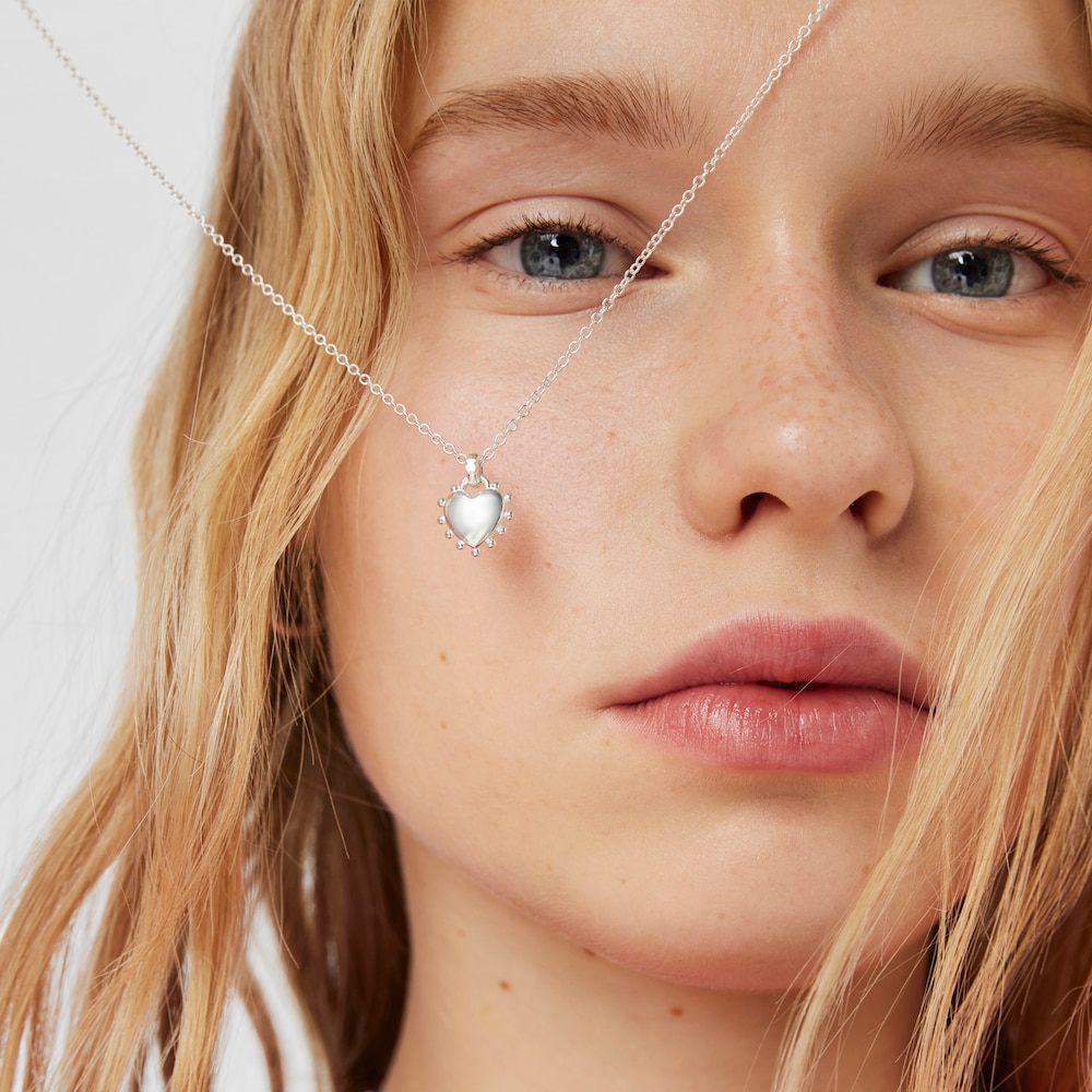 Collar de plata coraz&oacute;n San Valent&iacute;n