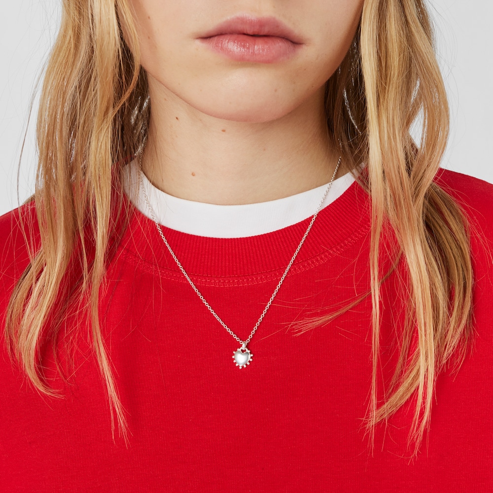 Collar de plata corazón San Valentín image number 7
