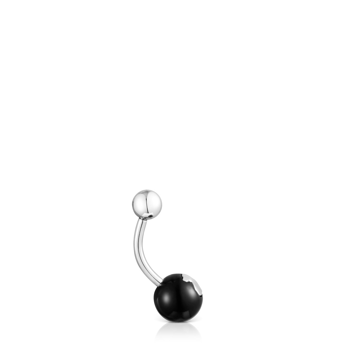 Steel and onyx Navel piercing Icon Glass