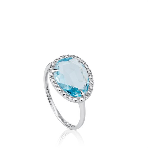 Anillo de oro blanco Color Kings image number 0