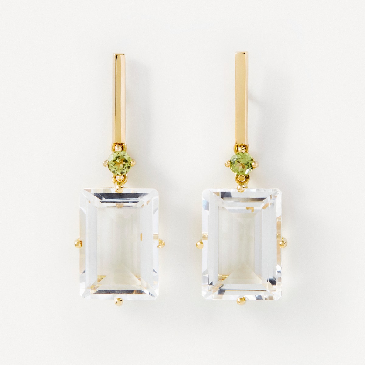 Tous - Pendientes De Oro Con Peridoto Y Cristal De Roca Tous Atelier - Transparente