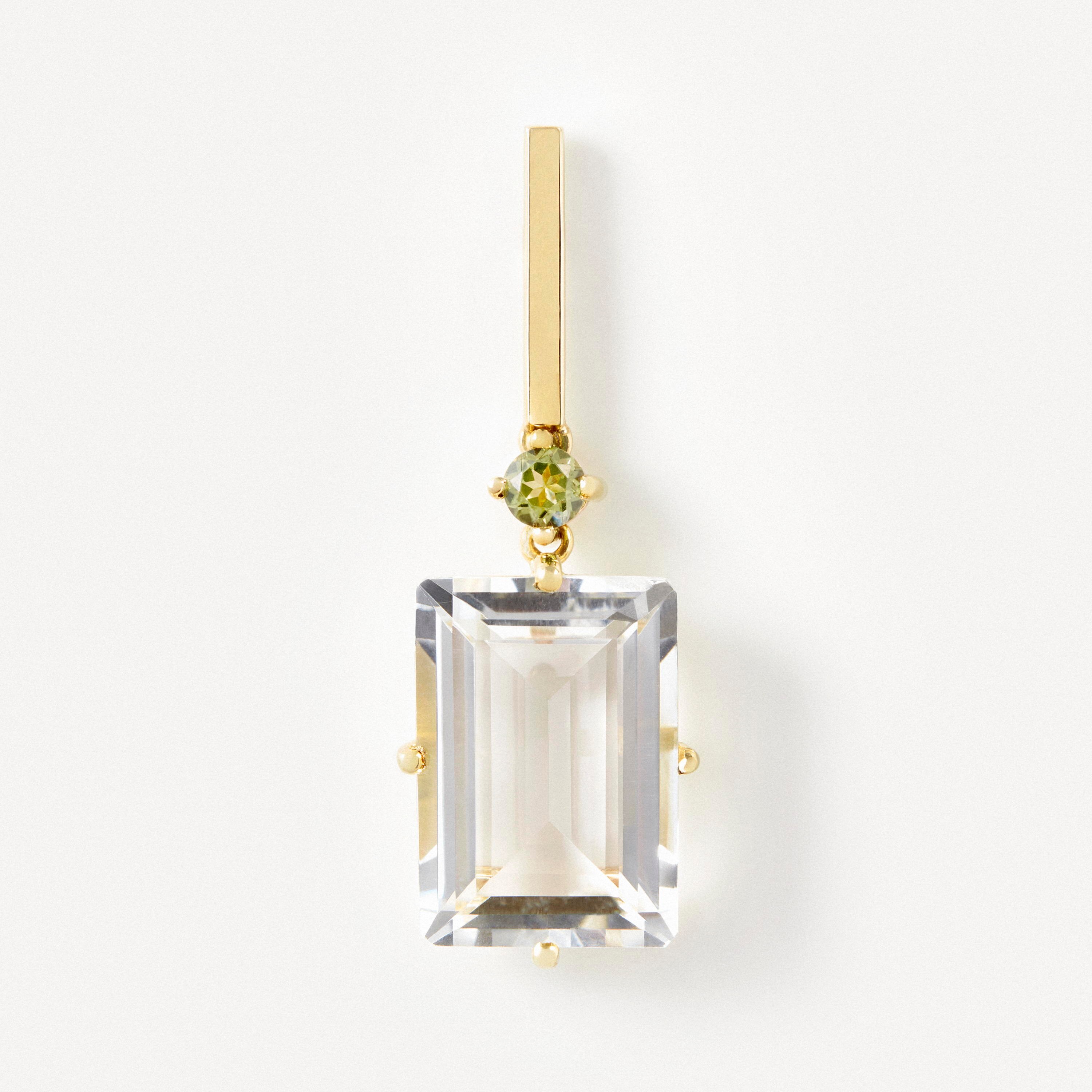 Earrings in gold with peridot and rock crystal TOUS ATELIER