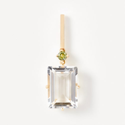 Earrings in gold with peridot and rock crystal TOUS ATELIER