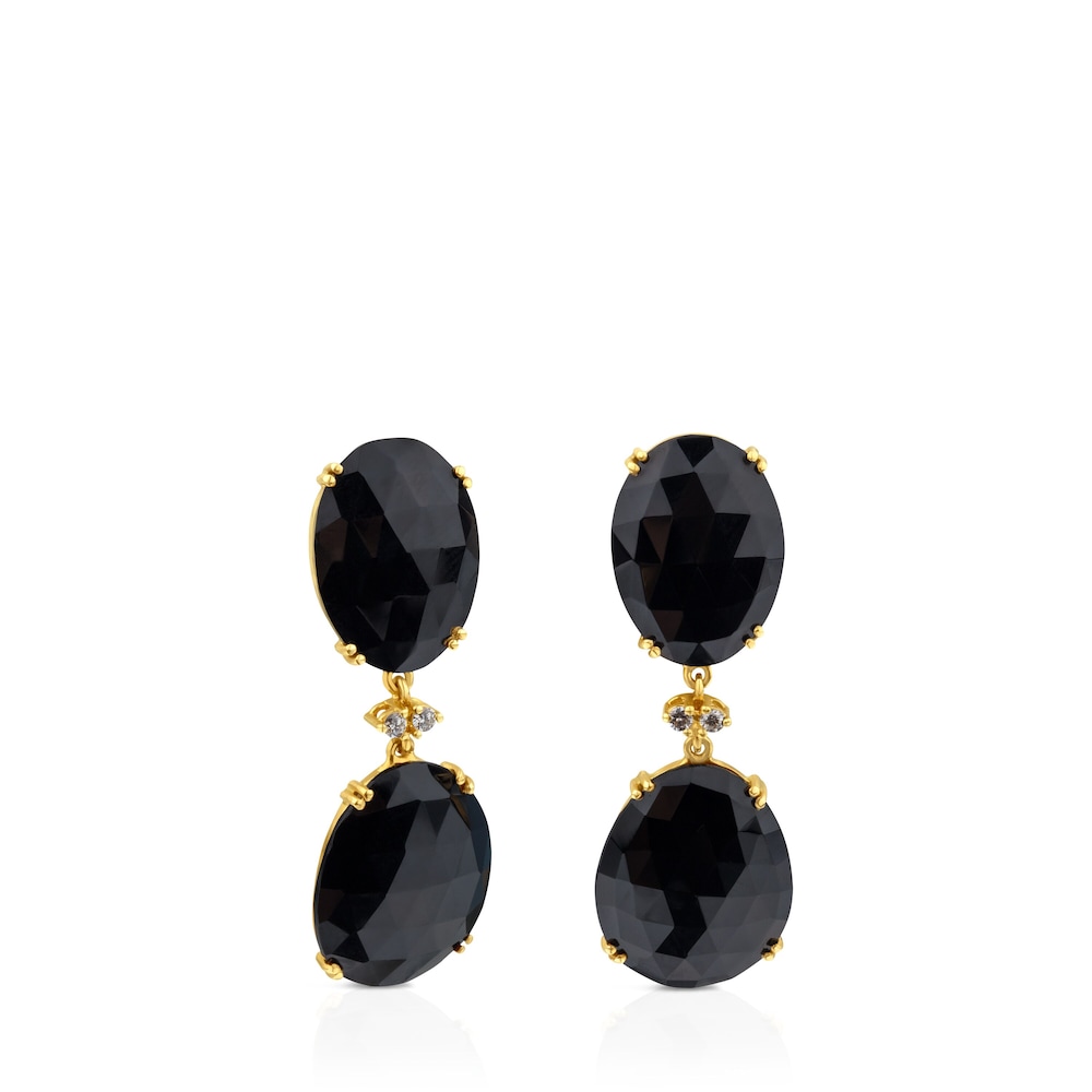 ATELIER Dramatic Jewelry Earrings in Gold with Diamonds and Spinels