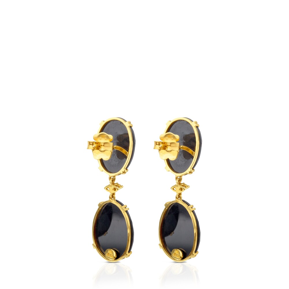 ATELIER Dramatic Jewelry Earrings in Gold with Diamonds and Spinels