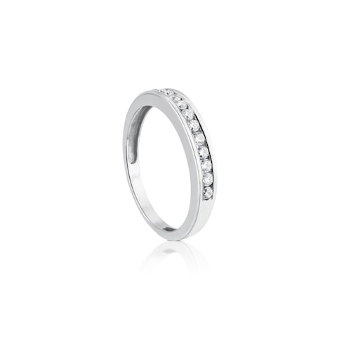 Media alianza de oro blanco con diamantes 0,25ct TOUS Diamonds