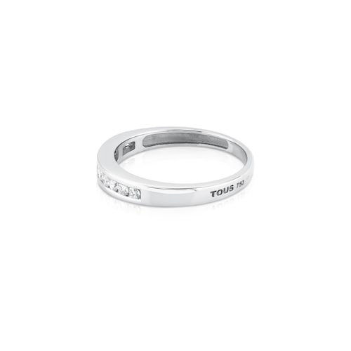 Media alianza de oro blanco con diamantes 0,25ct TOUS Diamonds