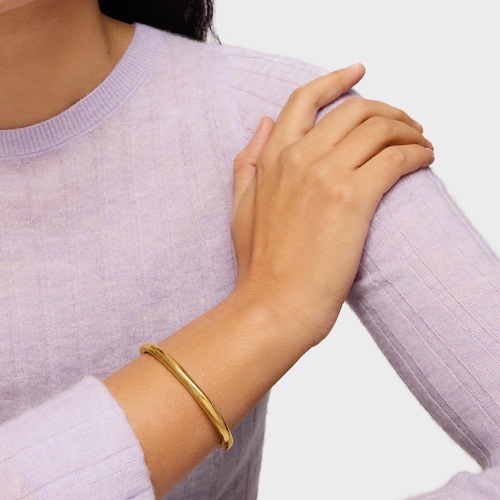 Pulsera con baño de oro 18 kt sobre plata Duna Tube
