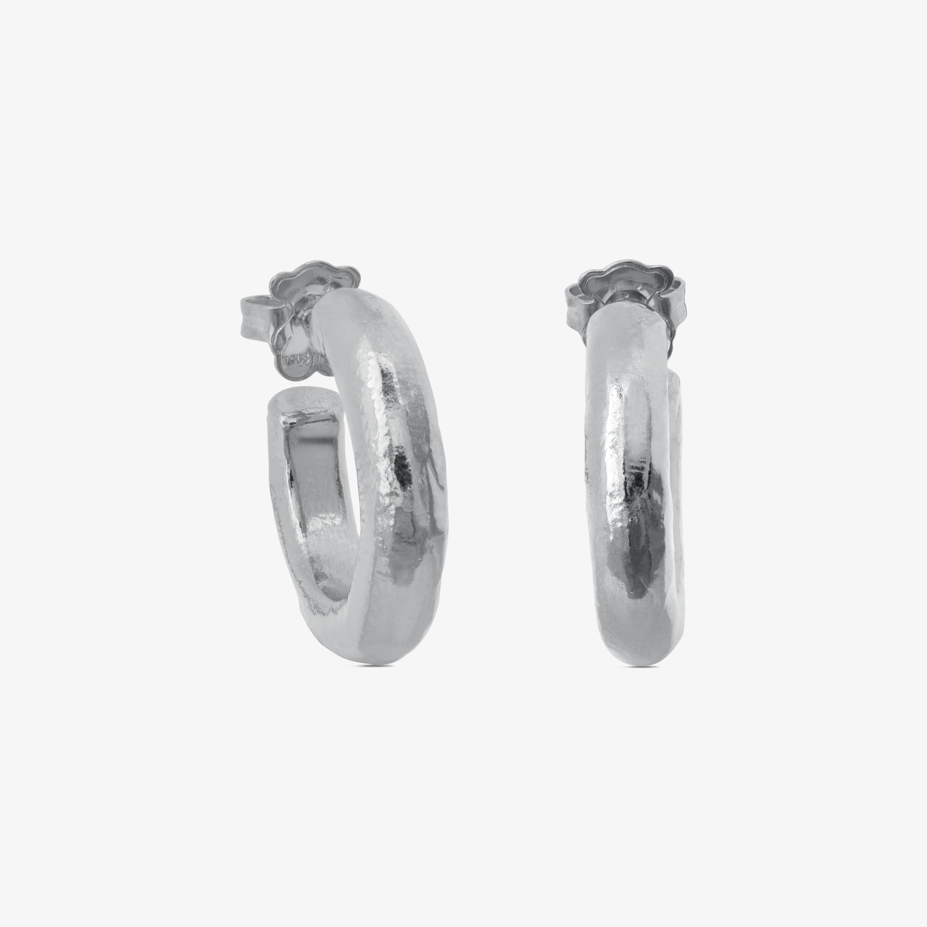 Silver Duna Tube Earrings