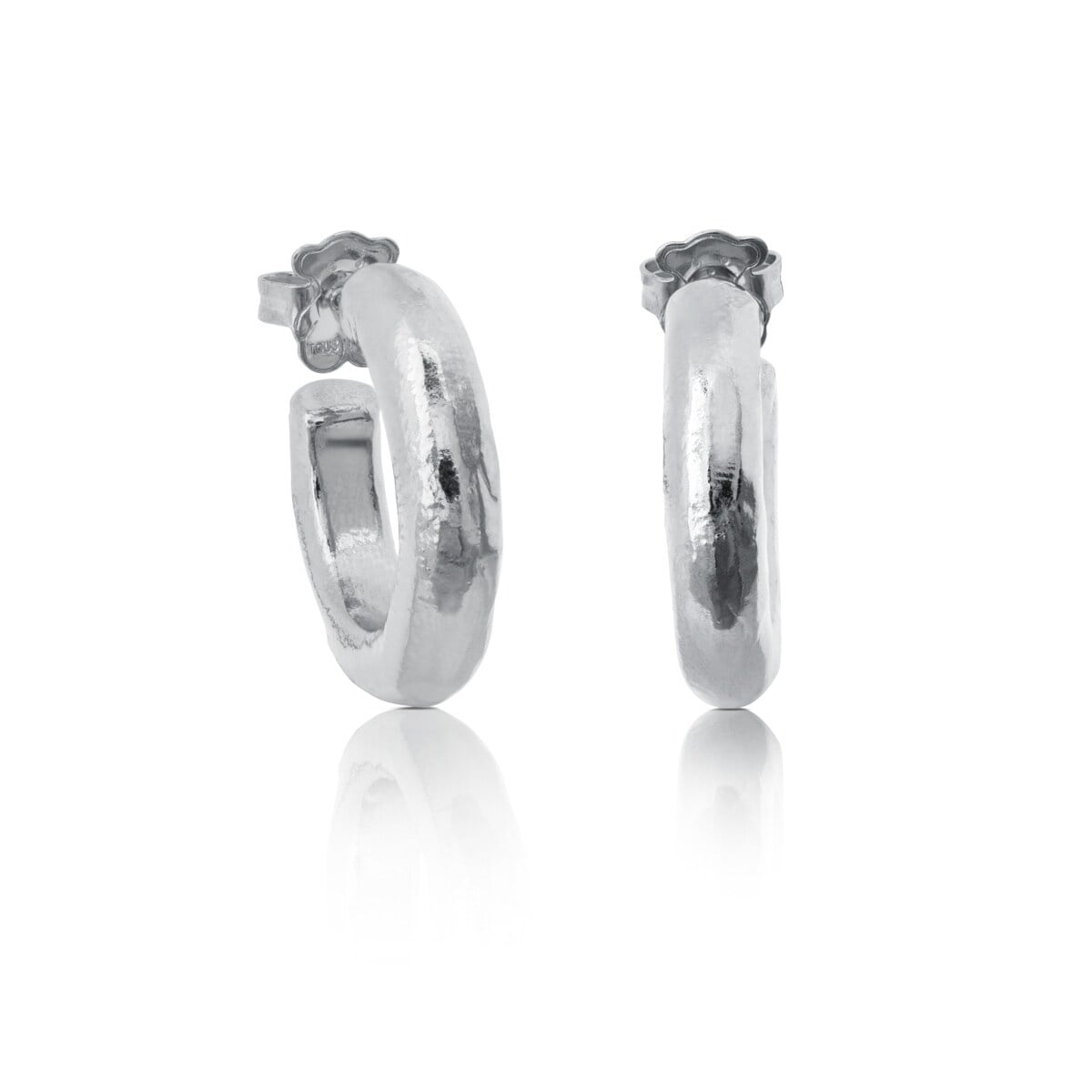 Silver Duna Tube Earrings
