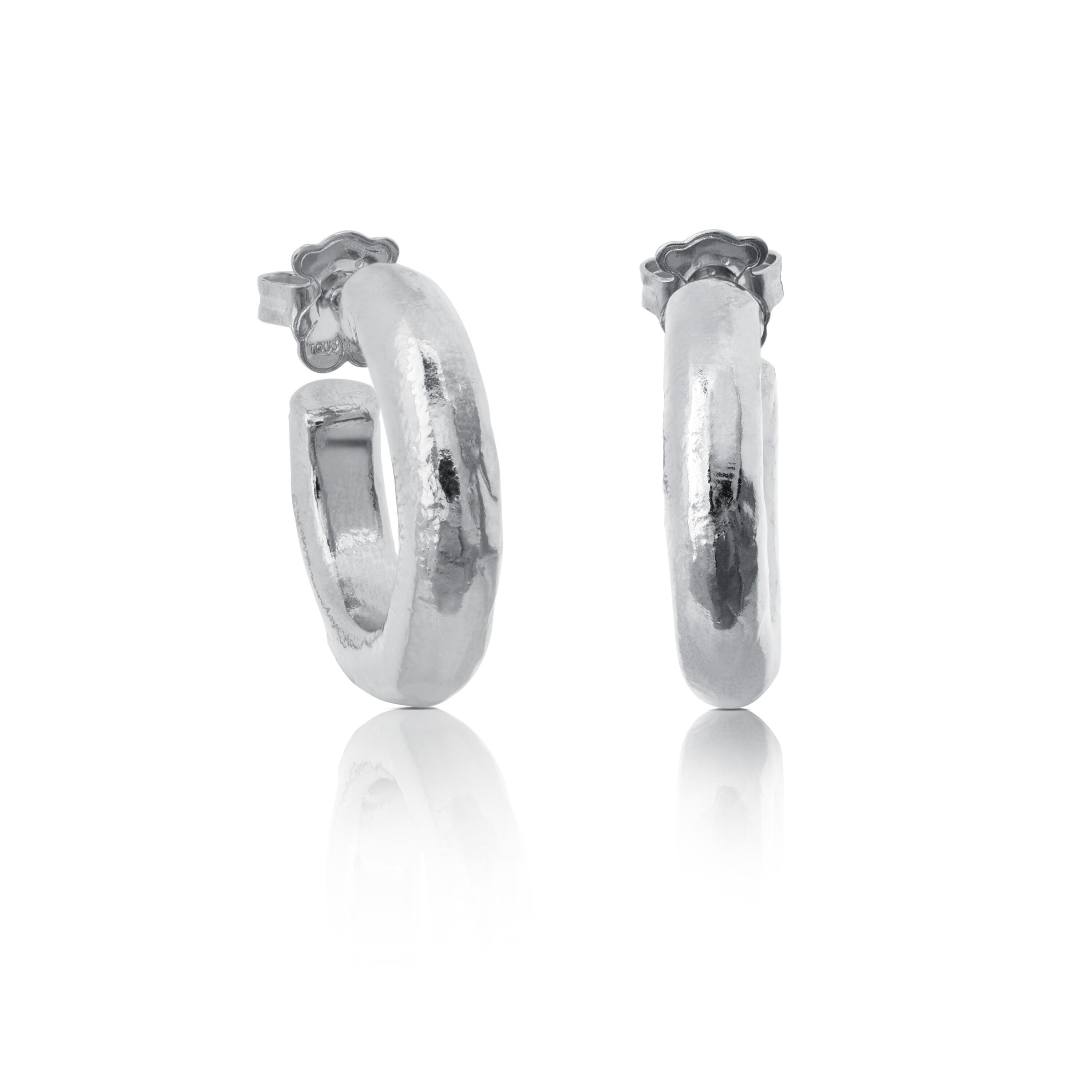 Silver Duna Tube Earrings