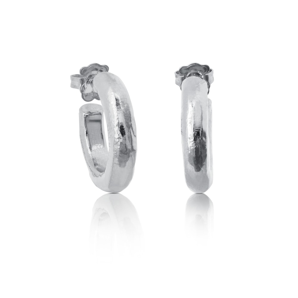 Pendientes aro de plata Duna Tube image number 0