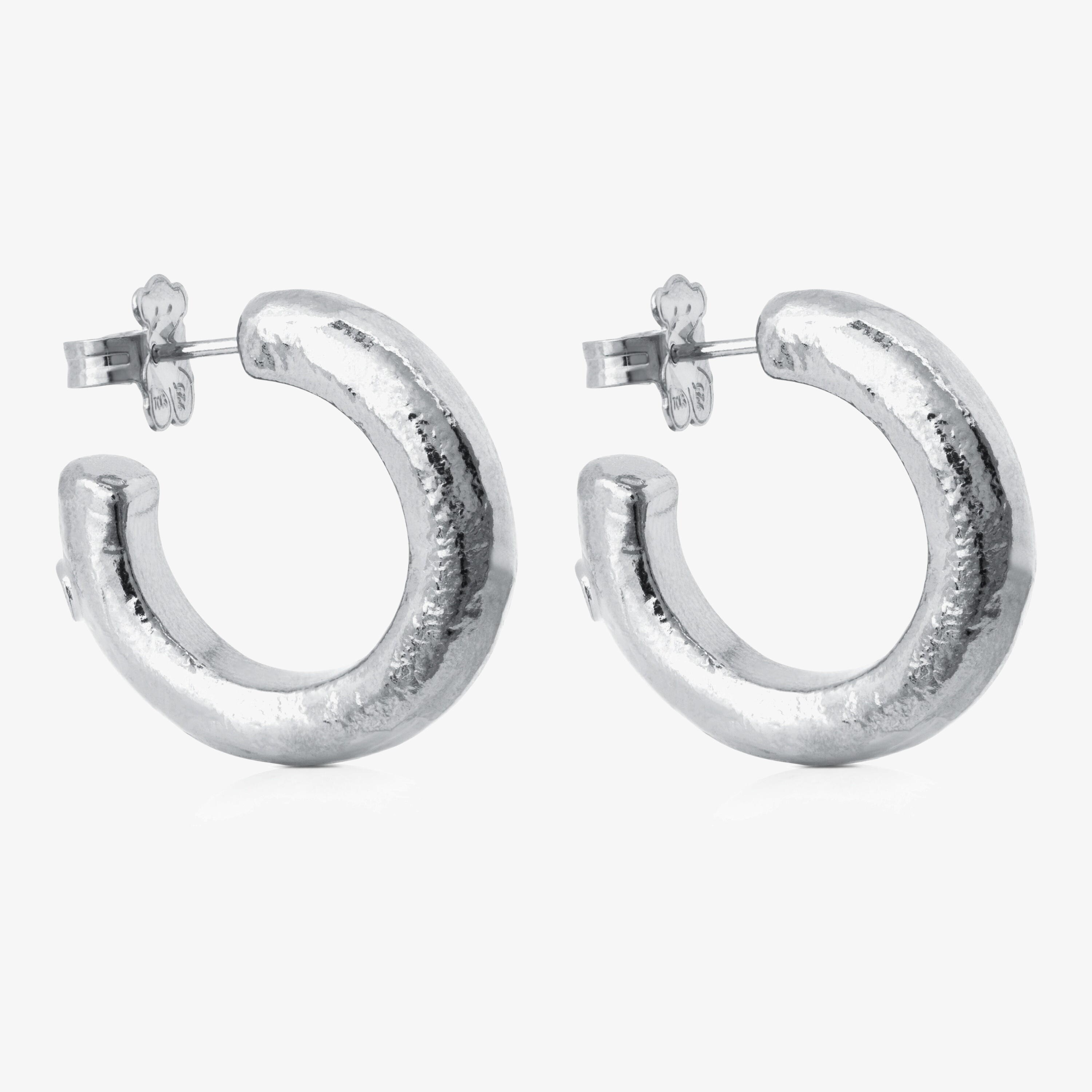 Silver Duna Tube Earrings