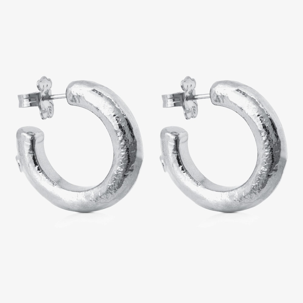 Pendientes aro de plata Duna Tube