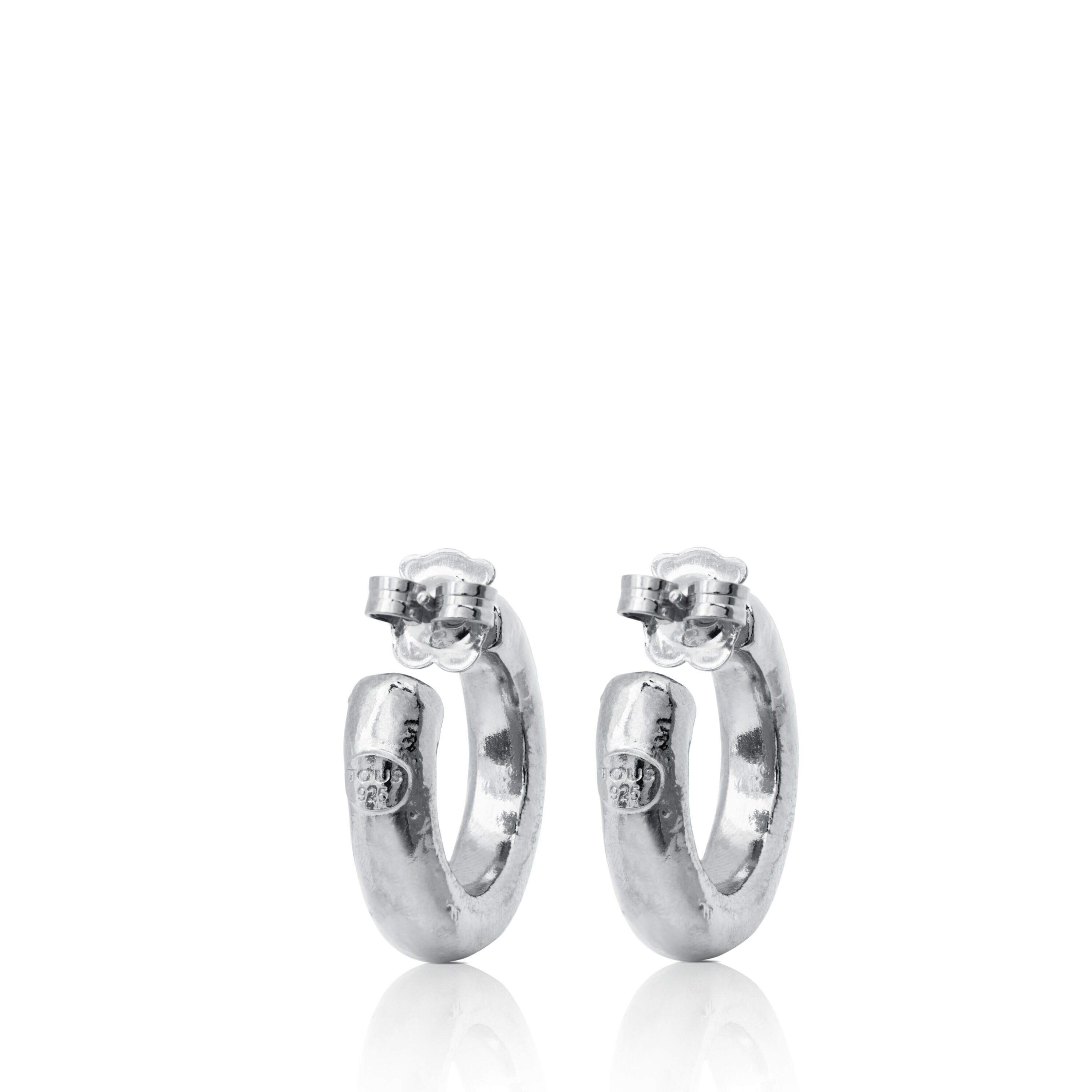 Silver Duna Tube Earrings