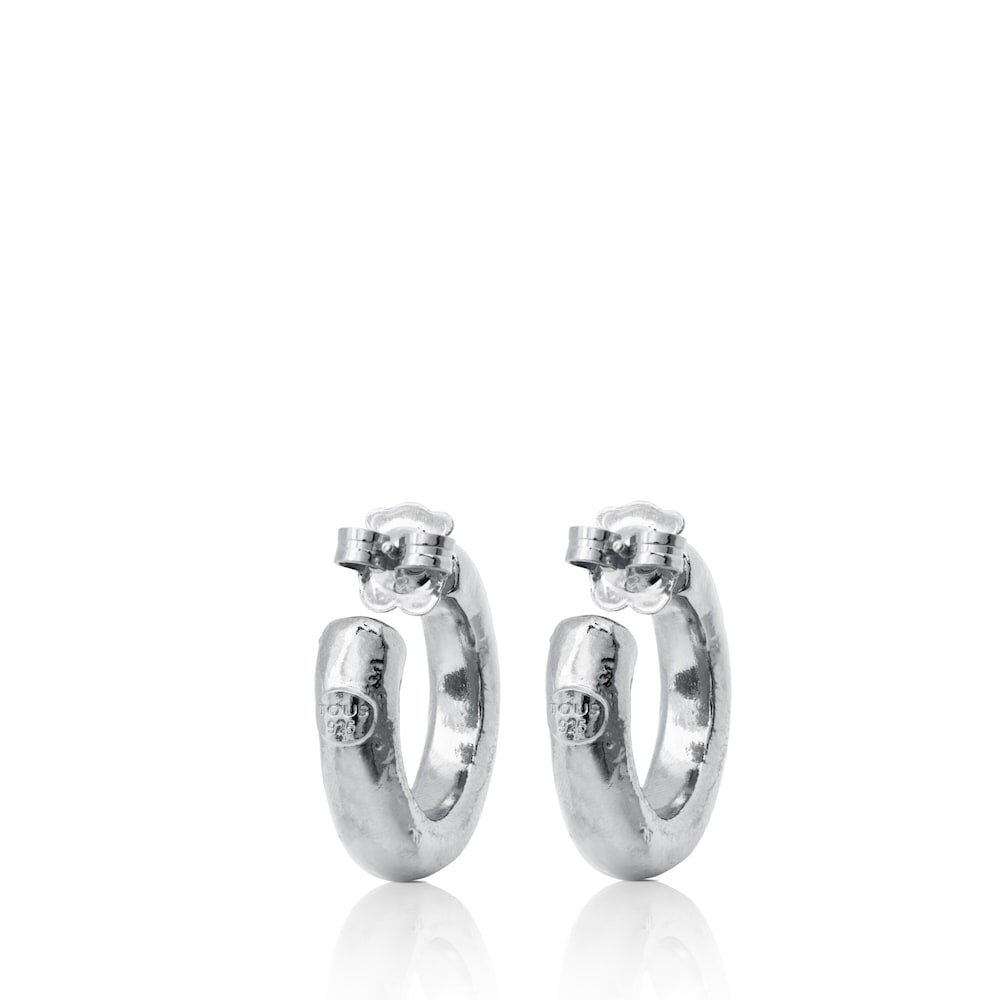 Pendientes aro de plata Duna Tube image number 2