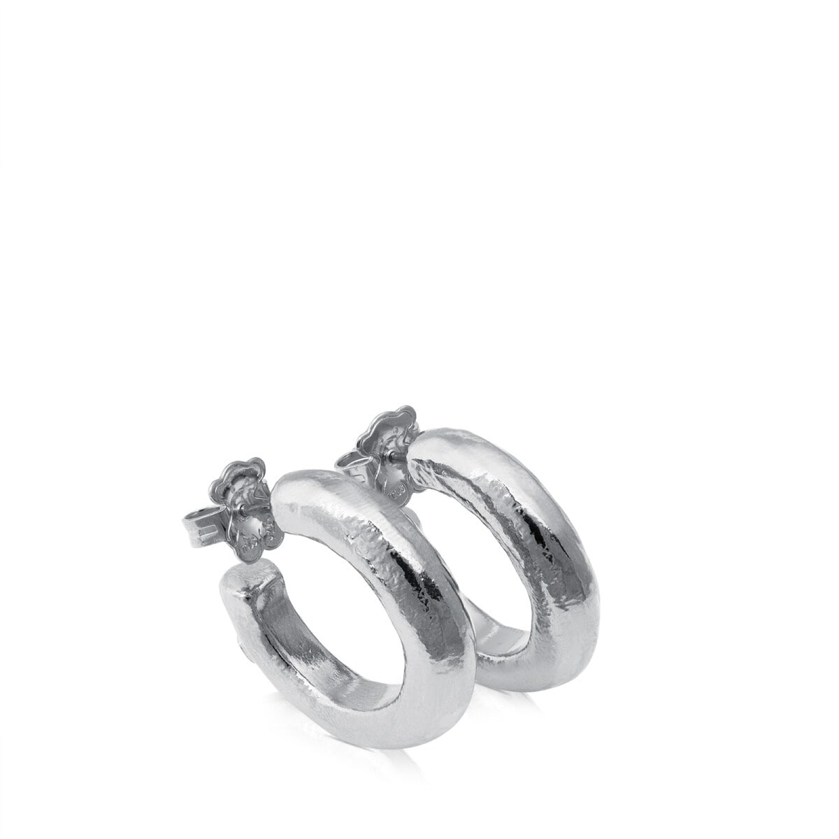 Silver Duna Tube Earrings
