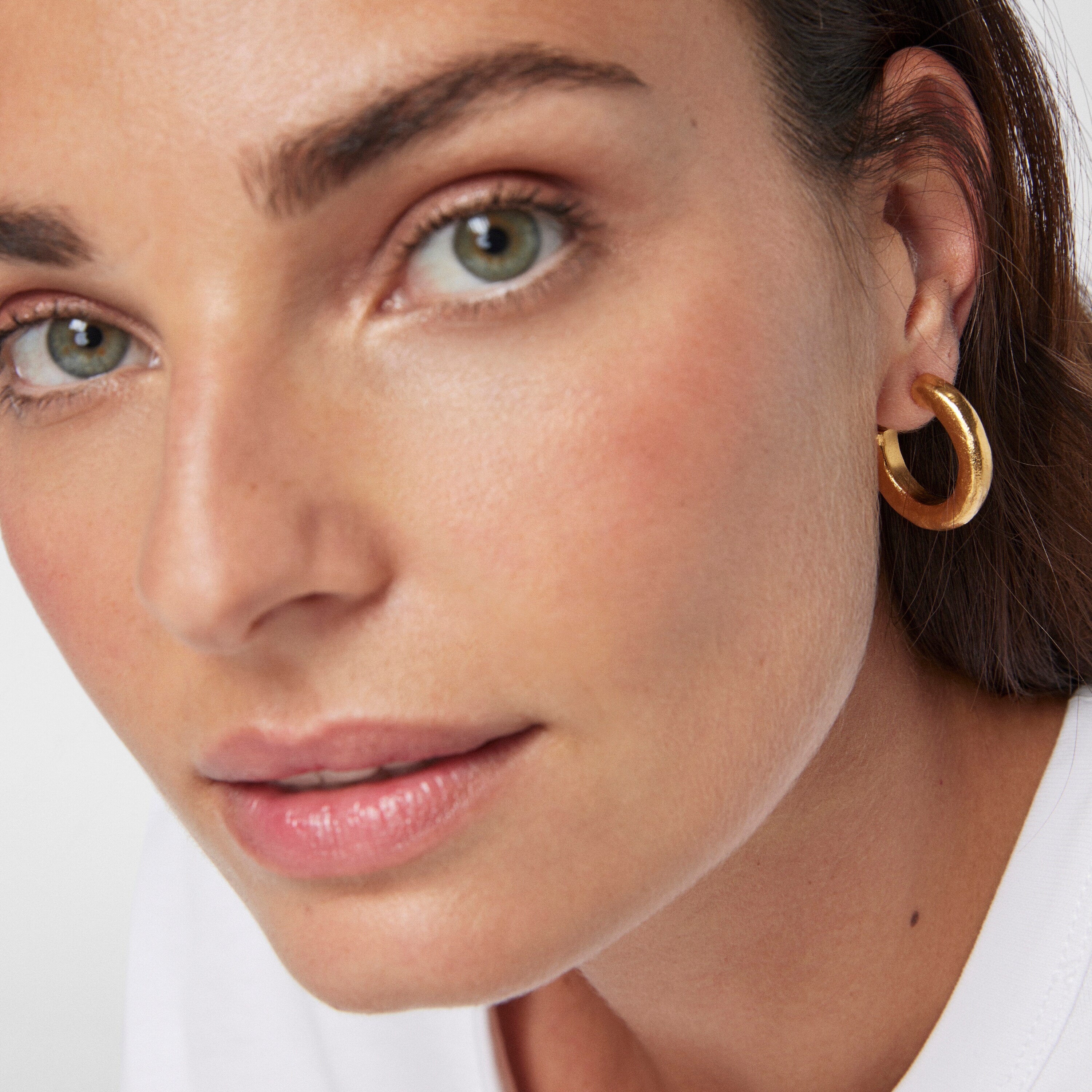 Vermeil Silver Duna Tube Earrings