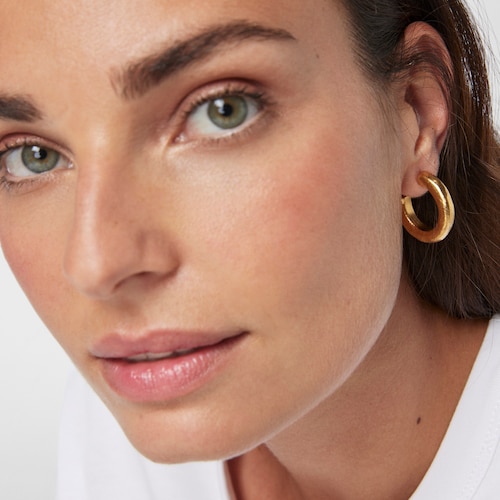 Vermeil Silver Duna Tube Earrings