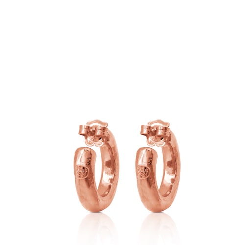 Rose Vermeil Silver Duna Tube Earrings